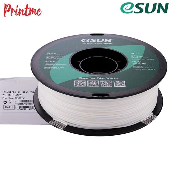eSUN PLA+ WHITE 1.75mm 3D PRINTER FILAMENT 1kg/2.2lbs Carousel 9