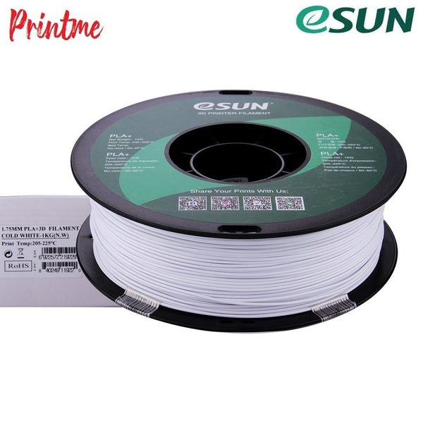 eSUN PLA+ COLD WHITE 1.75mm 3D PRINTER FILAMENT 1kg/2.2lbs Carousel 10