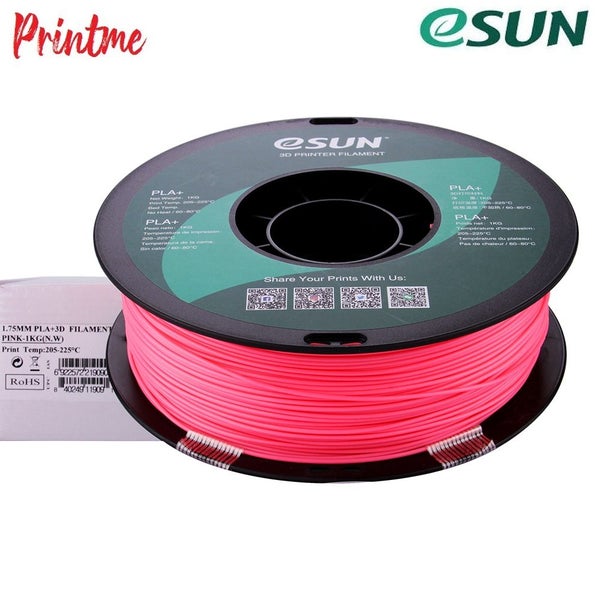eSUN PLA+ PINK 1.75mm 3D PRINTER FILAMENT 1kg/2.2lbs Carousel 10