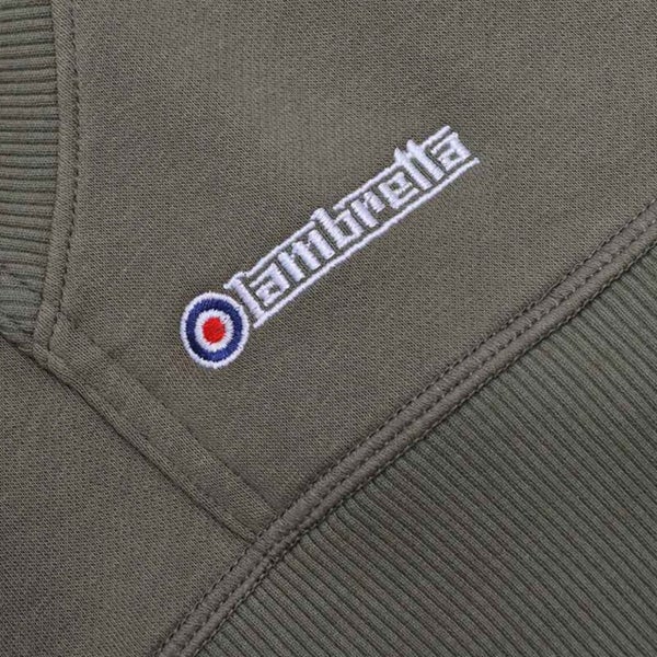 Lambretta Mens Target Pullover Hooded Sweatshirt Hoodie - Khaki - 4XL Carousel 4