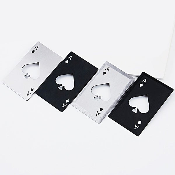 2pcs Playing Card of Spades Soda Beer Bottle Cap Opener Camping Tool Accessories Carousel 4