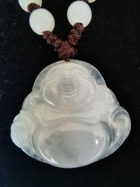 100% Natural Burmese jade Pendant Necklace Buddha Myanmar Jadeite Gemstone 9032 Carousel 2