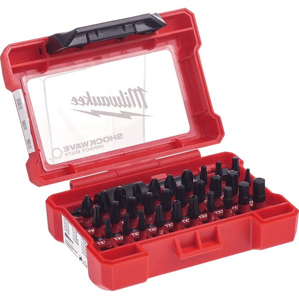 Milwaukee 4932464240 32 Pieces SHOCKWAVE Mini Impact Driver Bit Set With Case Carousel 1
