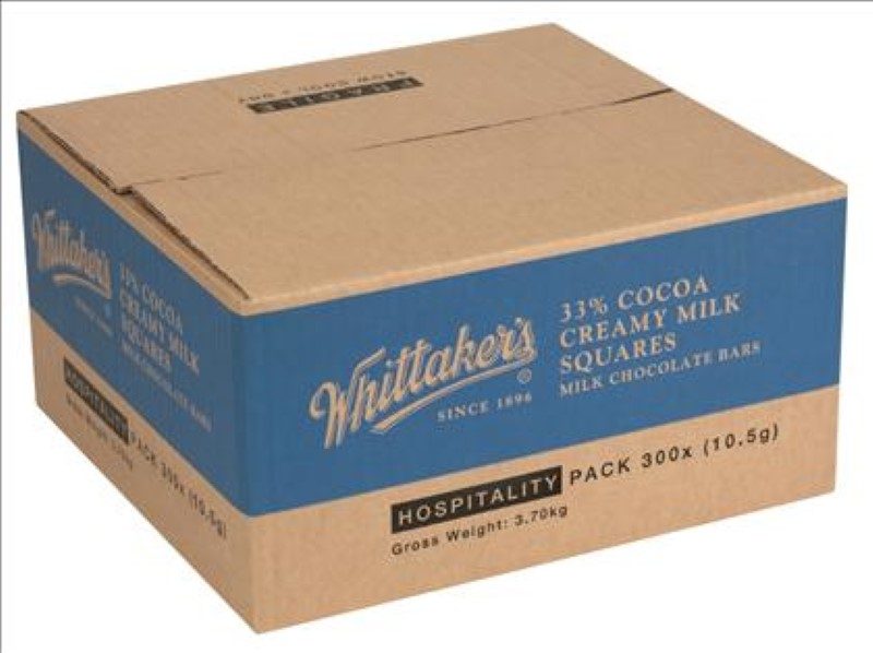 Chocolate Squares Milk 10.5G Wrapped - Whittaker's - 300X10.5G Carousel 1