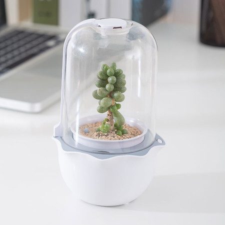 Succulent Pots with LED Grow Light,Smart Succulent Planters with Timer and Venti Carousel 9