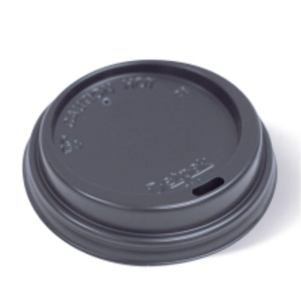 Lid Hot Cup 12-16oz Black - Detpak - 100PC Carousel 1