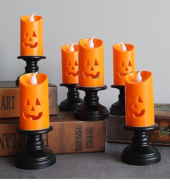 Halloween Led Lights Horror Skull Ghost Holding Candle Lamp Happy Carousel 2