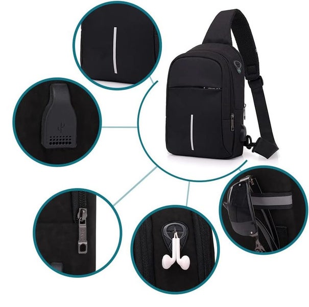 Crossbody Chest Bag Travel Shoulder Bags E0460BK0 Carousel 15