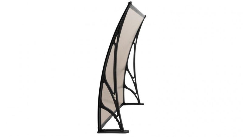 Door Canopy W100xD100cm DIY Window Door Awning Sun Shade with Tinted Roof Panel Carousel 2