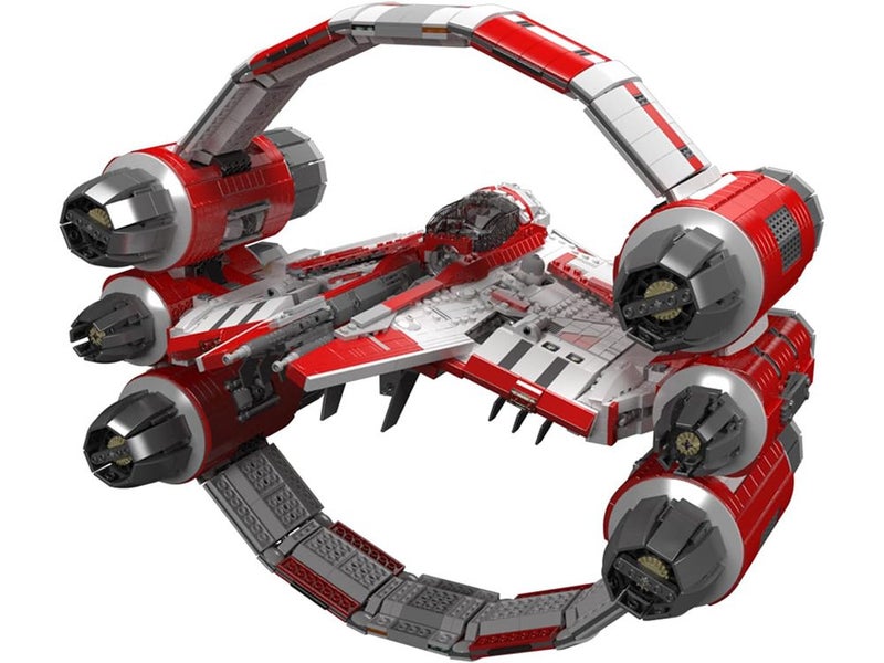Star Fighter Interstellar Ring Spaceship Model, 6003 Pieces Space Destroyer Carousel 2