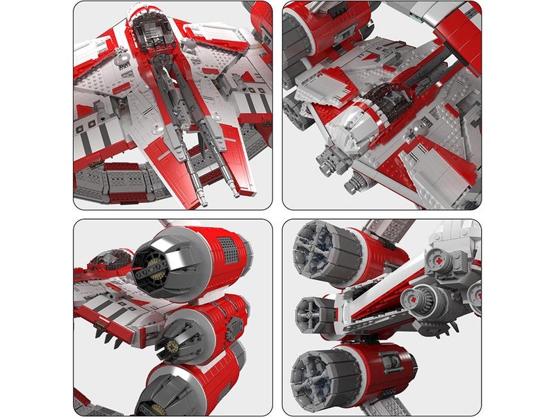 Star Fighter Interstellar Ring Spaceship Model, 6003 Pieces Space Destroyer Carousel 6