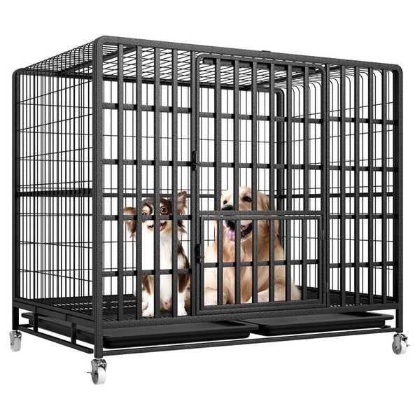 Metal Pet Cage 2 Doors with Wheels - 125CM Carousel 2