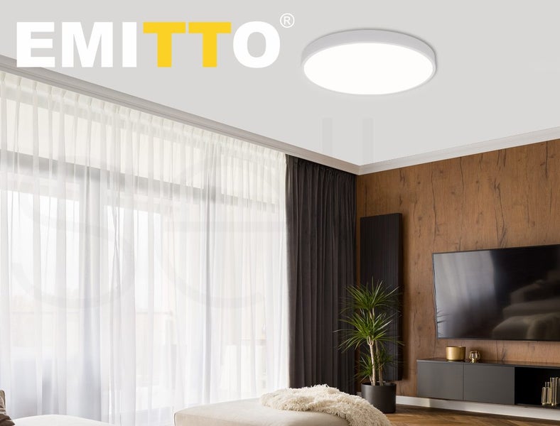 Emitto 3-Colour Ultra-Thin 5CM LED Ceiling Light Modern Surface Mount 60W Carousel 10