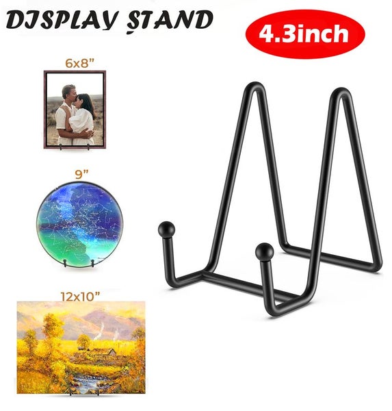 Plate Stands for Display, Iron Easel Plate Holder Display Stands Metal Frame  Holder Stands for Picture Frames,Book,Decorative Plates IPad and Art 