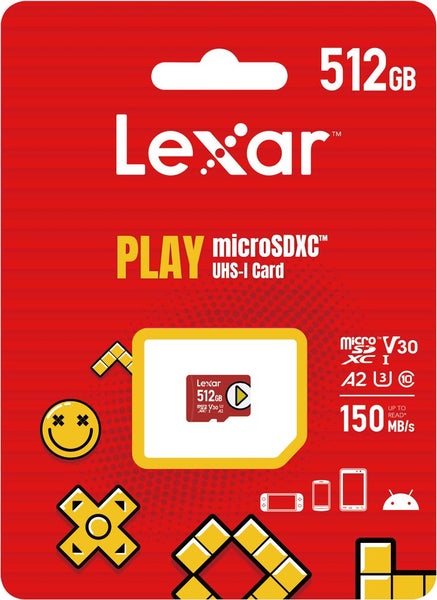 Micro SD Card Nintendo Lexar PLAY microSDXC UHS-I Class 10 U3 V30 A2 512GB Carousel 2