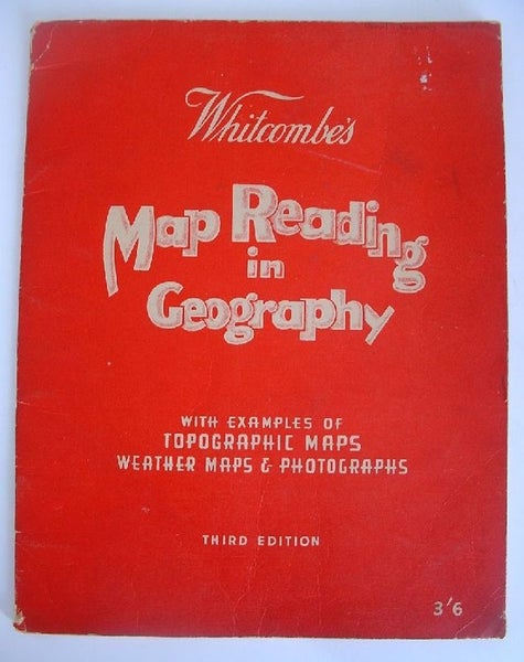 Vintage Book Map Reading In Geography Carousel 1