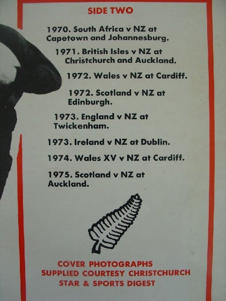 LP Great Moments All Black Rugby 1905to1975 33RPM Carousel 5