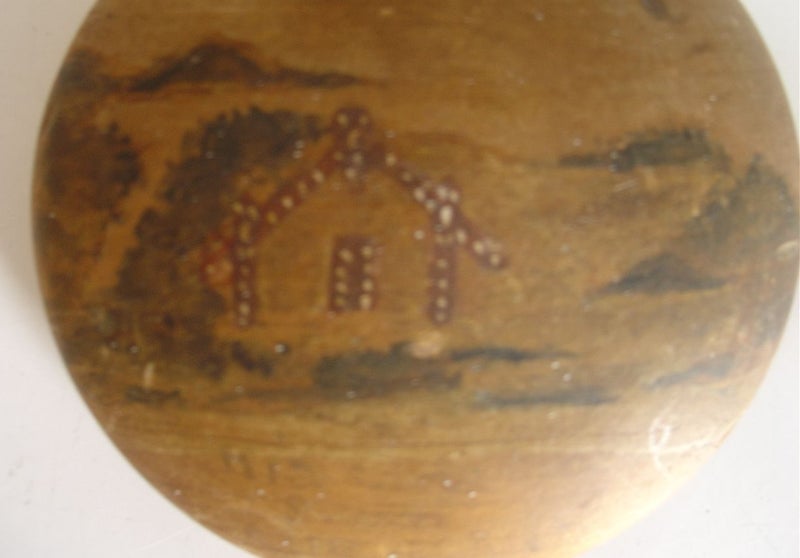 Vintage Kiwiana Tree Fern Ponga or Punga Jar With Lid Carousel 7