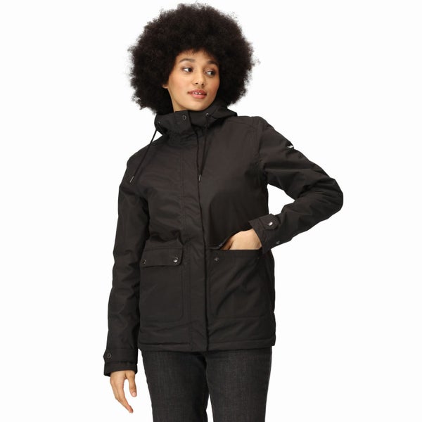 Regatta Womens Broadia Waterproof Jacket Coat - Black - 8 Carousel 1