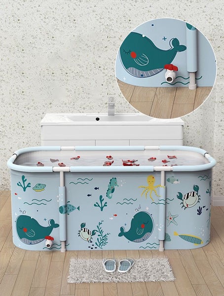 Foldable Bathtub Portable Bathtub Freestanding Icing Bath Ice Bath Tub 120cm Carousel 1