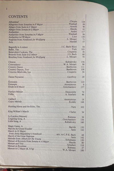 Seven Centuries of Keyboard Music Easy to Intermediate Edited by Willard Palmer Carousel 2