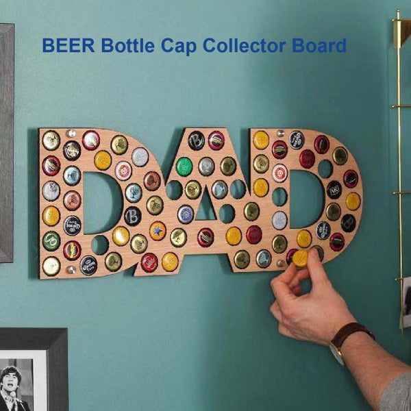 Beer Related Bottle Cap Collector Board Man Cave Decor *Local Buy* Carousel 1
