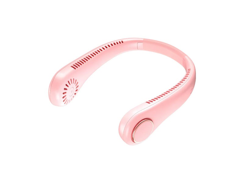 Portable Neck Fan, Hands Free Blade-less Fan Pink Carousel 1