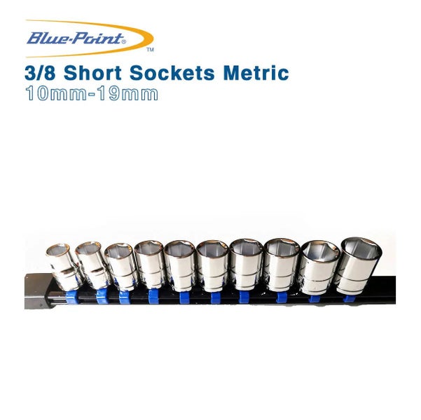 Blue Point 3/8 Short Sockets Metric 10mm -19mm Carousel 1