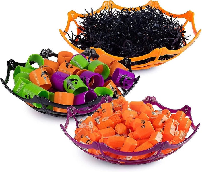 Large Halloween Spider Web And Skull Basket Bowl Used For Halloween Party Suppl Carousel 2