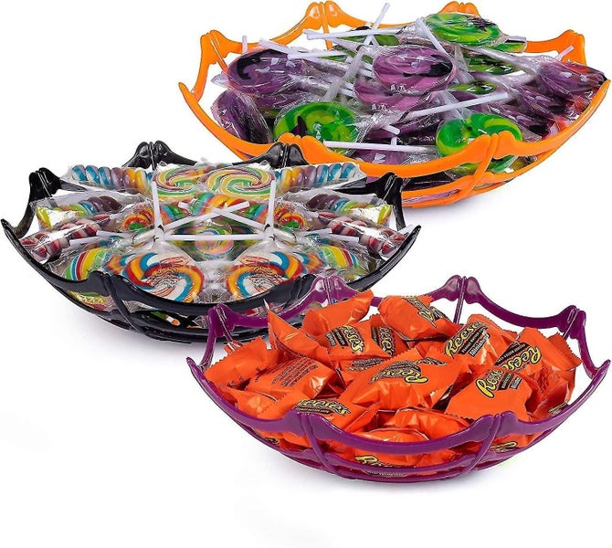 Large Halloween Spider Web And Skull Basket Bowl Used For Halloween Party Suppl Carousel 3