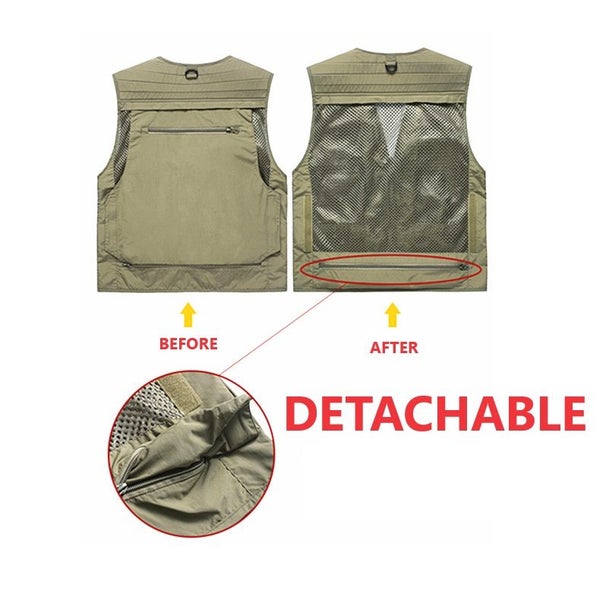 Fishing Vest Breathable Fishing Travel Mesh Vest With Zipper