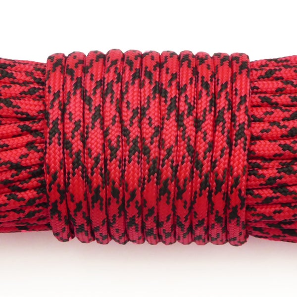 Paracord Rope 15m/50ft Red Camo Carousel 1