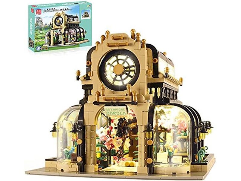 Garden Architecture Building Toys, 2147 Pcs Building Blocks with LED Lighting Carousel 1