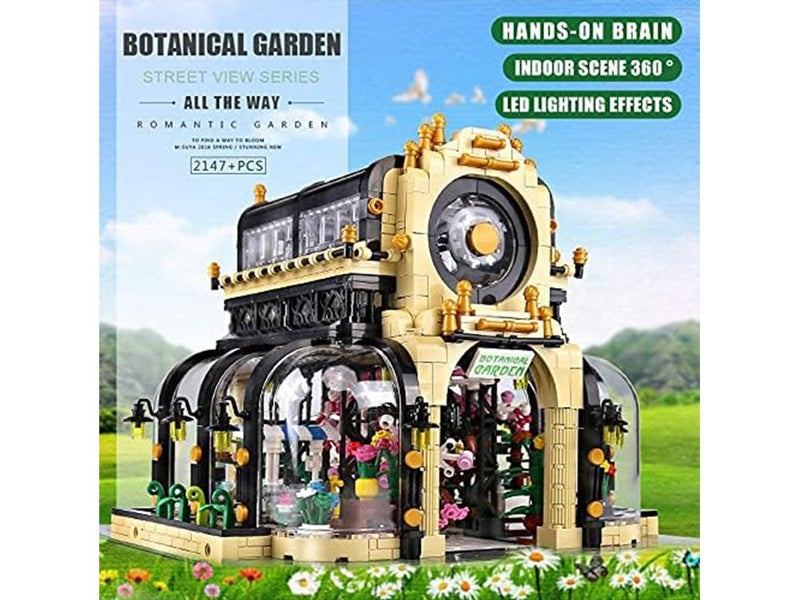 Garden Architecture Building Toys, 2147 Pcs Building Blocks with LED Lighting Carousel 2