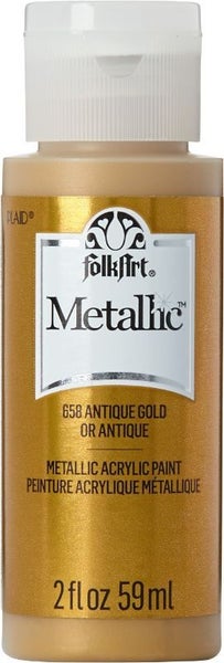 Folk Art Acrylic Metallic Paint 2oz/59mlANTIQUE GOLD K658 Carousel 1