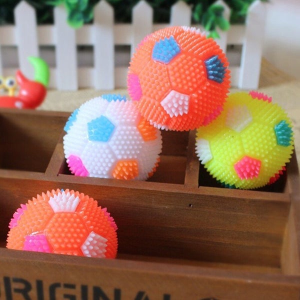 3pcs flash light up colorful toy ball novel sensory dog ball squeak toy sound Carousel 2