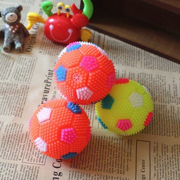 3pcs flash light up colorful toy ball novel sensory dog ball squeak toy sound Carousel 5