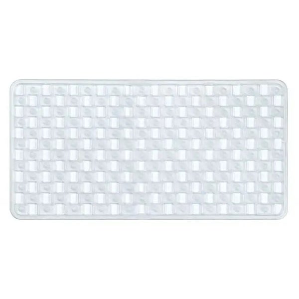PVC Anti Slip Shower Non Slip Bath Mat Bathroom - Clear - 77cm x 39cm Carousel 2