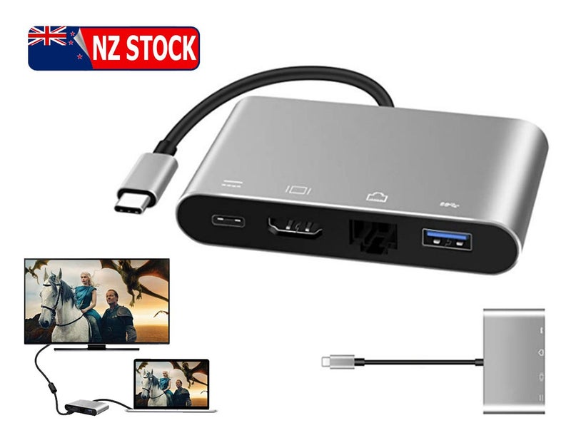 4-in-1 USB C Hub Type C to HDMI (Auckland Stock) Carousel 1