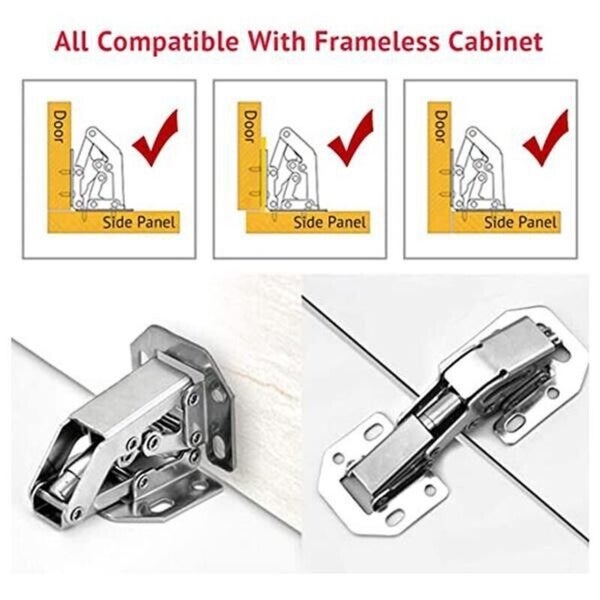 Cupboard Door Cabinet Hinges 90 Degree No-drilling Hole i2402SV3 Carousel 8