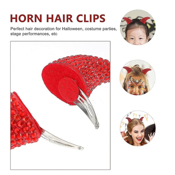 Hair Clip Rhinestone Corner Halloween Party Headwear Headge Carousel 2