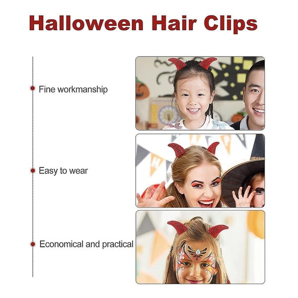 Hair Clip Rhinestone Corner Halloween Party Headwear Headge Carousel 4