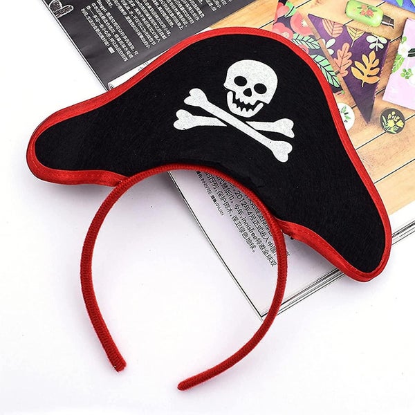 Halloween Pirate Skull Hat Headband Halloween Masquerade Cosplay Costume Carousel 1