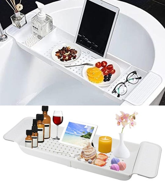 Bath Tub Caddy Bathtub Tray Retractable Storage Rack 2041402 Carousel 1