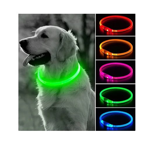 LED Illuminating Pet Dog Collar 70cm - Rechargeable, USB, Funky, Party Collar! Carousel 2
