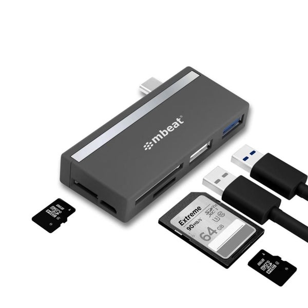 Mbeat Essential 5-in-1 Usb- c Hub Usb Hub 2.0 3.0 Sd Tf Card Reader Carousel 1