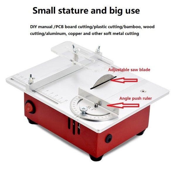 T30 Mini Multifunctional Saw Bench Saw Electric Desktop Saws Woodworking Bench Carousel 2