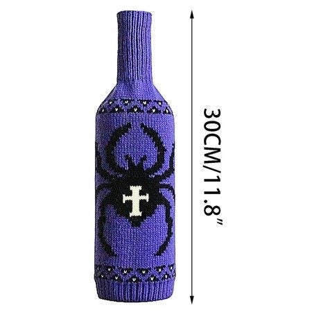 Halloween Decoration Skull Pumpkin Wine Bottle Cover for Garden Carousel 2