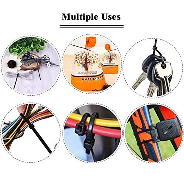 Self Locking Wire Cable Zip 6 Inch Nylon Zip Tie (3X150mm, White) Carousel 2