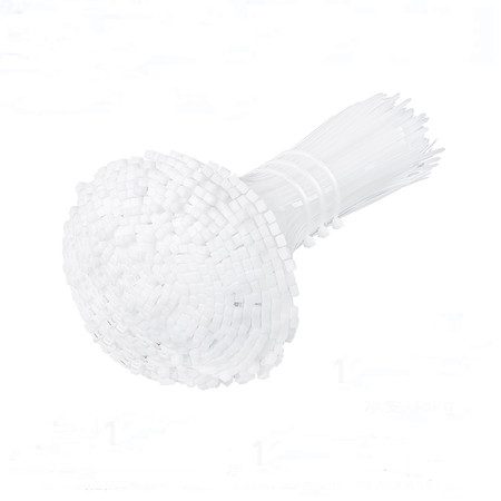 Self Locking Wire Cable Zip 6 Inch Nylon Zip Tie (3X150mm, White) Carousel 10